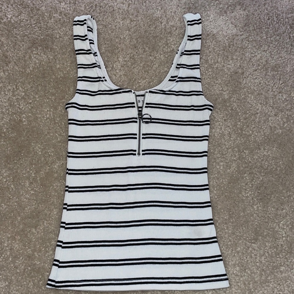 aeropostale striped tank top with zipper. Size: XS